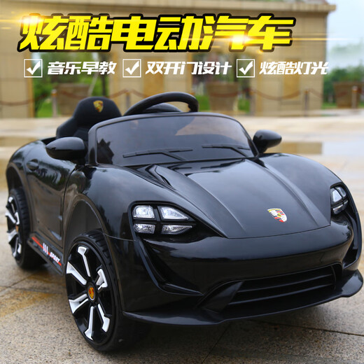 Kangshuai Aibeimei baby electric car four-wheel remote control car can sit and swing 4-wheel double-open baby stroller child toy car white (remote control + self-driving + dual drive + swing + early education)