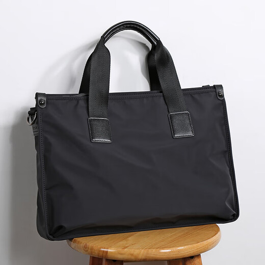 Pai Baojue Men's Bag Handbag Men's Briefcase Business Computer Bag Canvas Official Bag Shoulder Messenger Bag Chinese Valentine's Day Gift