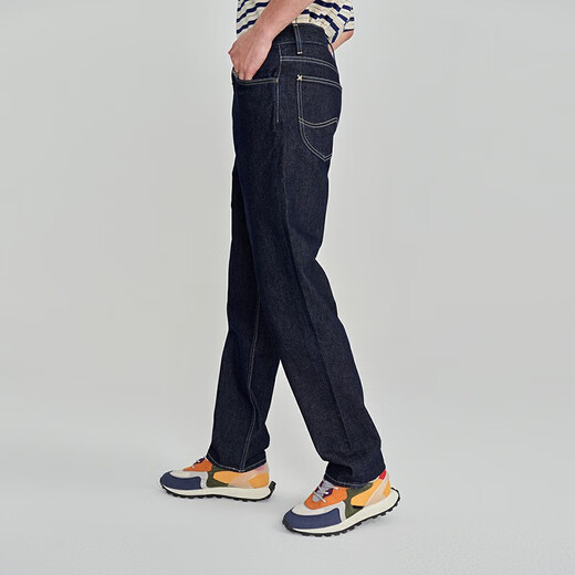 LEE753 Komfortable rechtwinkelige Mid-T-T-T-Back-Stil Alltags-Jeans-Hosen Trendy Casual LMB10 sauberes Wasser Waschhosen Länge 31 28