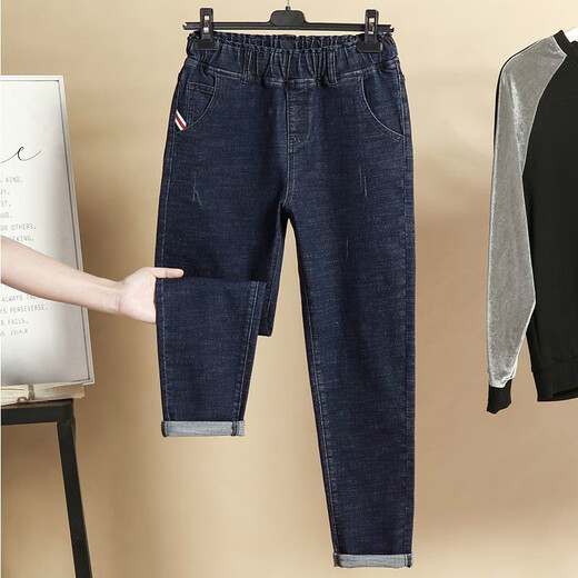 
Ran Yilan is suitable for women's large-size women's pants with thick legs 200 Jin [Jin equals 0.5 kg] Fat MM Spring and Autumn 90-240 Jin [Jin equals 0.5 kg] Large-size women's pants fat m black-2 9902 models Autumn 6XL key 220-250 Jin [Jin equals 0.5 kg]