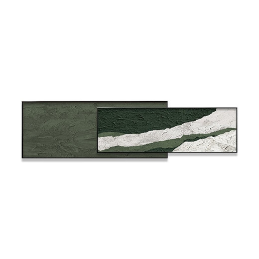 Huaixue modernes Licht Luxus abstraktes High-End-Schlafzimmer Krankenbett Wandbaum Wohnzimmer überlagerte dekorative Malereien Kunstsofa Hintergrund Wandhänge HR1349 100*32/100*42 Öl Leinwand Aluminiumlegierung schwarzer Rahmen