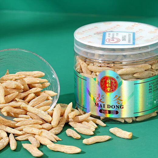 
Beijing Tongrentang Ophiopogon japonicus 200g Sichuan Mianyang Ophiopogon japonicus 1 plump large grains of sulfur-free smoked Ophiopogon japonicus 1 can be made with Astragalus ginseng ginseng 1 can