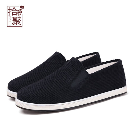 SHIJU Old Beijing tela zapatos para hombres primavera y otoño nuevos zapatos de tela de mil capas hechos a mano de miles
