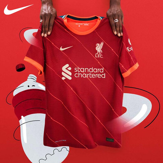 Nike 21/22 saison Liverpool Home Player / Fan's Edition à manches courtes T-shirt Jacket Football Suit DB2533 Version du joueur Red DB2533-688 M