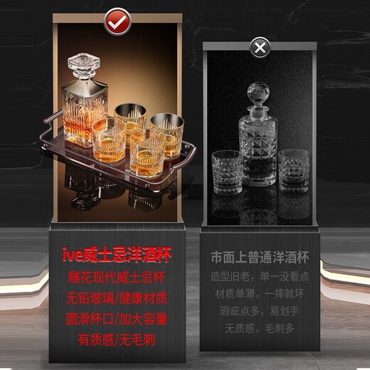 I VE Germany high-end high-end wineware and cup sets, high-value glass cups, retro crystal cup combination series, high-end luxury wineware-modern taste