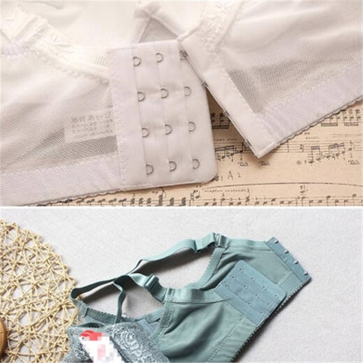 Sanai underwear buckle bra lengthened button extended breasts three-breasted four-breasted adjustable bra back buckle shallow rice [buy one get one free]