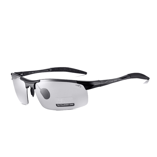 Cookshark Color Changing Polarized Sunglasses HD Sunglasses for Men Driving Driver Eyes Classic Men's Fishing Glasses Black Frame Color Changing (Day and Night Use)