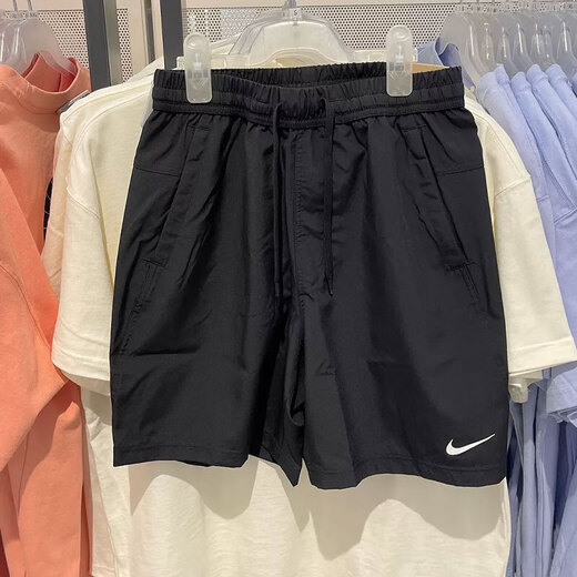 耐克（NIKE）短裤男裤2025春季新款梭织透气休闲裤宽松工装裤学生五分裤中裤 DV9858-010黑色 XL