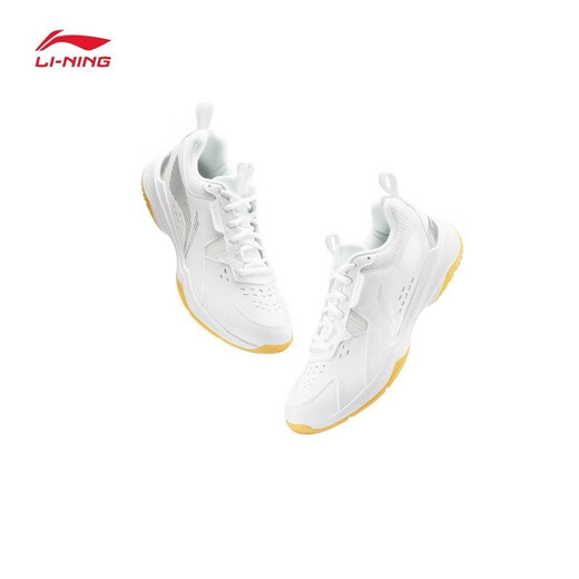 Li Ning (LI-NING) Badminton Shoes New Men's and Women's Almighty King Thunder Cushioning Anti-Slip Wear-Resistant Fashion Training Sports Shoes Wide Last Almighty King V TT001-5 White 46 (295mm)