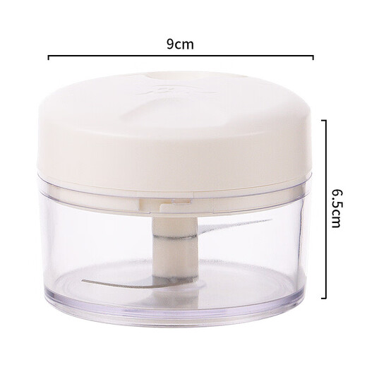 Baijie manual garlic puller household kitchen garlic beater cooking machine garlic smasher vegetable grinder meat grinder manual garlic puller ivory white