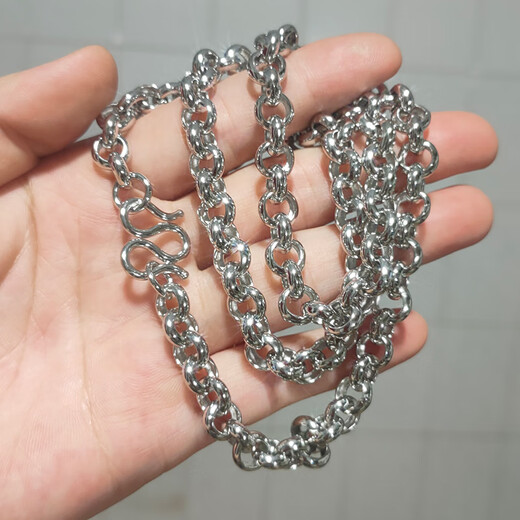 Fat Donglai's same platinum pt950 necklace for men, silver-wrapped, trendy brand ins, stylish and stylish. If you like a low-key look, choose this one.