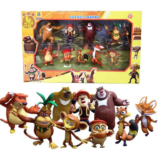 Bären erscheinen, Bären erscheinen, Bären erscheinen, Bären, große Bären, zwei kahle starke Puppen, Tierpuppen, statisches Modell, Kindersimulationsspielzeugset, 826 Set