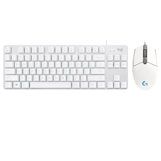 罗技（Logitech）K835机械游戏办公键盘 G102二代 游戏鼠标 有线电竞鼠标 键盘鼠标套装 K835白色青轴+G102白色