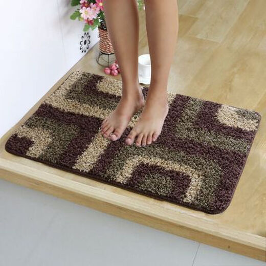 Bathroom door mats, home door absorbent floor mats, toilet bedroom mats, bathroom anti-slip mats, red large flowers 40*60cm
