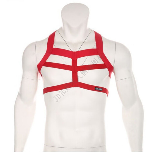 The long night men's underwear thong suit nightclub prince restraint belt one-piece tights hollow temptation passion see-through 229 black chest strap