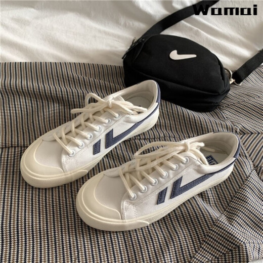 Wamai men's shoes summer 2021 new Korean style trendy canvas shoes men's casual sneakers ins boys' white shoes breathable slippers women's style-35