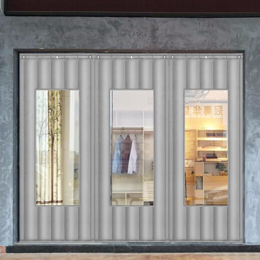 Diyin winter cotton door curtain thickened cold windproof partition household warm door curtain gray 2 layers of cotton 100*210cm customized