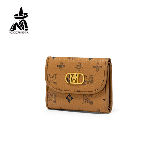 Vogelscheuche Klappe kleine Brieftasche für Frauen Kurzkartentasche für Frauen High-End New Internet Promi Wallet für High-End-Geburtstagsgeschenk für Freundin 34827-6z Brown
