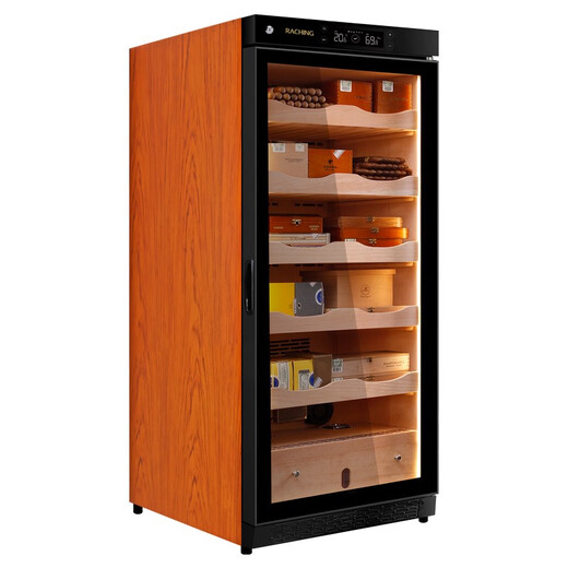 Meijing (raching) C230A solid wood constant temperature and humidity cigar cabinet humidifier compressor precise temperature control humidity cigar humidor humidor household starry sky black (Canadian cedar wood shelf)