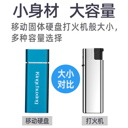 Kingchuxing M.2 (GNFF) SSD Mobile Solid State Drive WinToGo Portable System Blue + Win10 System 256GB