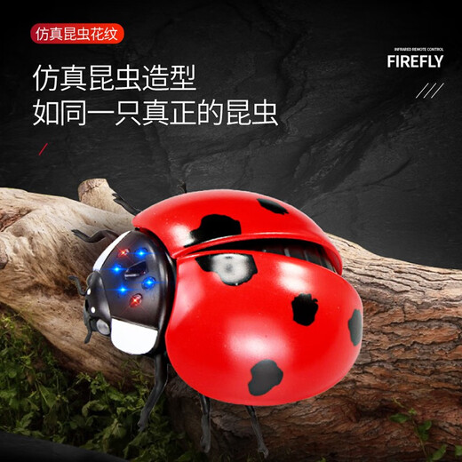 ZF Electric Remote Control Ladybug Toy Children Internet Celebrity Simulation Tricky Induction Moving Insect Reptile Animal Boys Girls Remote Control Ladybug Red 9922+ Screwdriver