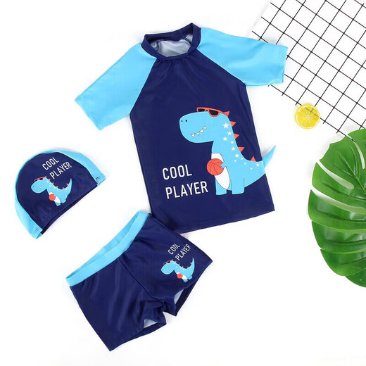YouYou para niños trajes de baño para niños troncos de natación para niños Swimsuit Boy Baby Swimming Set 30255y Nanny Blue 2xl