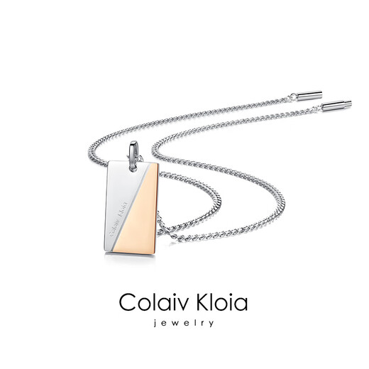 Colaivkloia necklace for men and women, double color matching fashion clavicle chain, titanium steel pendant, Valentine's Day birthday gift for boyfriend and girlfriend XL0108-double color matching necklace