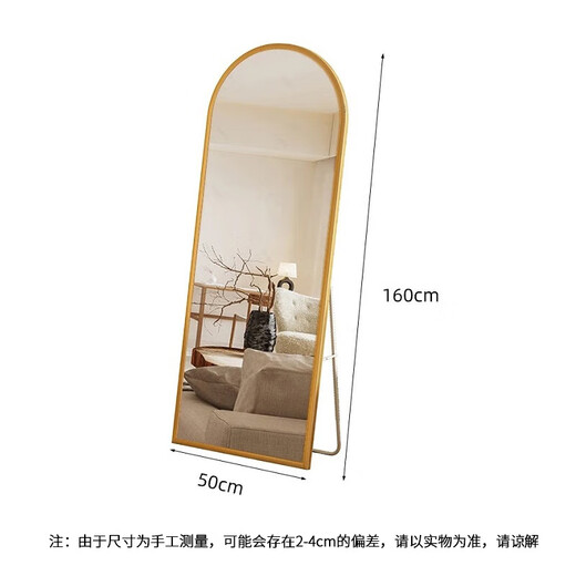安尔雅穿衣镜 家用落地全身镜女生卧室镜子挂墙壁挂立体试衣镜拱形