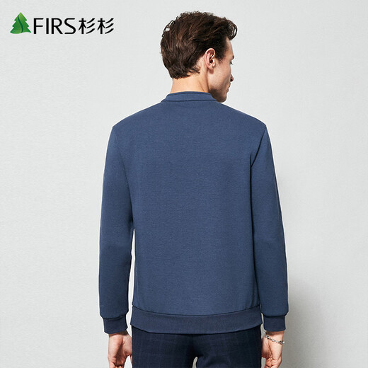 Shanshan Chinese style stand collar sweatshirt men's long-sleeved spring and autumn designer style national style henley collar elastic anti-wrinkle pullover