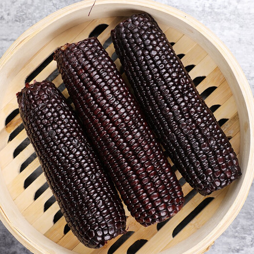 KEEP W-VILLAGE GO selects Northeastern corn, fresh, sweet and waxy vacuum-packed corn 10 sticks, healthy whole grain corn sticks, 5 black and 5 yellow, 10 sticks (single stick is more than 200g)