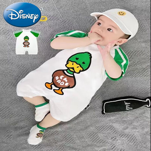 Disney Baby Onesie Pure Cotton Thin Style 0-16 kurzärmelige Strampler für Männer und Frauen Sommerkleidung Klettern Kleidung Neugeborene Kleidung Orange Carriage halbärmelte 80 cm Empfohlen 15-19jin [Jin ist 0,5 kg]