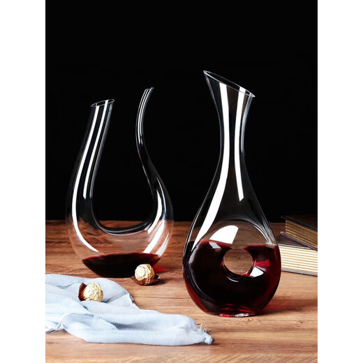 Decanter crystal glass personalized decanter red wine dispenser red wine jug red wine bottle household European style with handle decanter 1500ml (flush price)