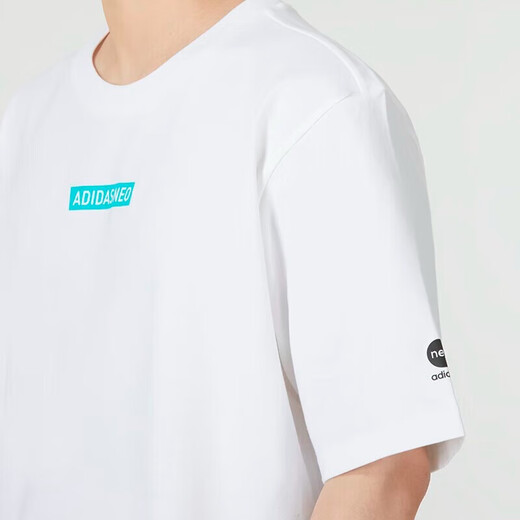 Adidas neo kurzärmelige sommers sommer komfortable atmungsbekleidung modische und vielseitig losen lässige obere halbärmelte t-Shirt HC9717/White Loose L