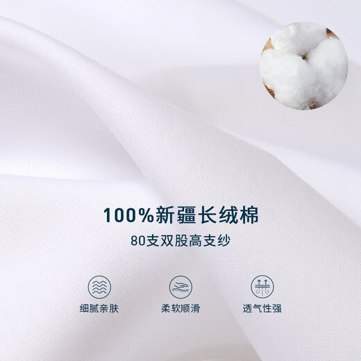 十如仕短袖白衬衫男高端高支免烫抗皱商务休闲正装纯棉衬衣 301 白色-常规版 均码 42【180/100A】