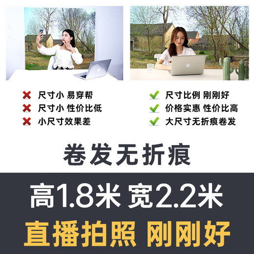尤克达帝直播背景布3d立体 高清 农村风景直播背景布3d立体直播背景 GX-9196加厚无纺布宽2.2*高1.8M