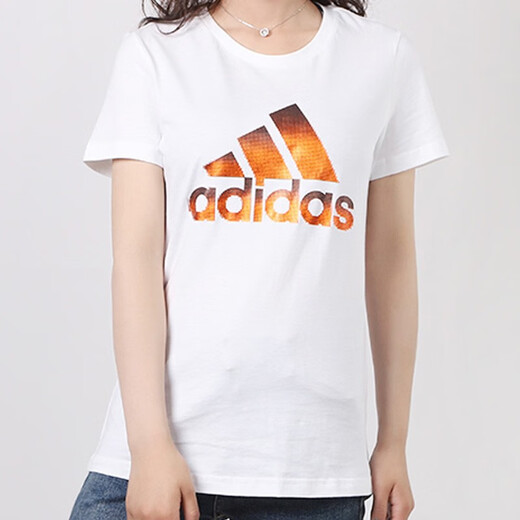 T-shirt adidas T-shirt féminin Nouveau plaisir coloré de sport imprimé coloré