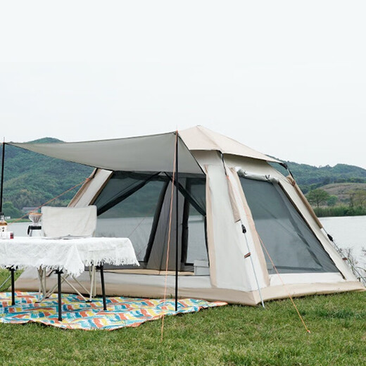 Adventure Jun Ttura al aire libre Camping Space Cortina Corta Cortina automáticamente sin una tienda de campaña al aire libre para acampar de velocidad.