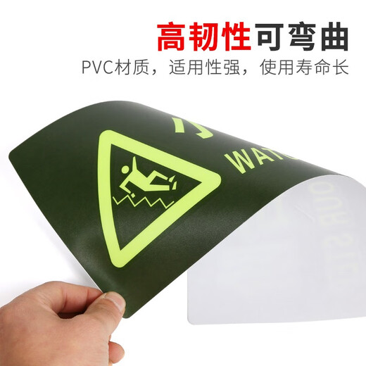 Be careful on the steps when traveling, 6 pieces of anti-slip and wear-resistant floor stickers, PVC self-adhesive warning signs, be careful of tripping on the steps at the entrance of the stairs
