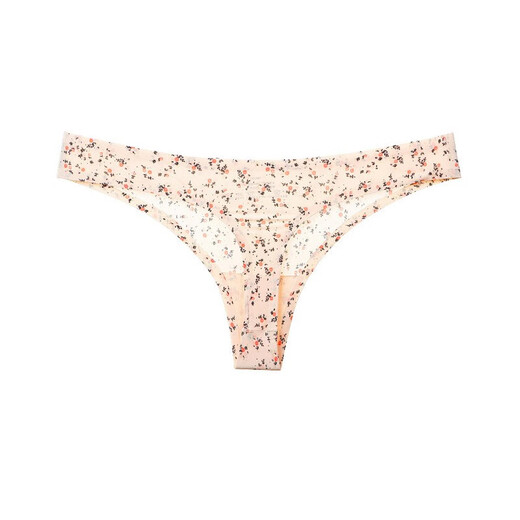 
LPCSS brand bikini low waist sexy thong women ice silk traceless full cotton breathable ladies underwear floral L (suitable for 90-105 Jin [Jin equals 0.5 kg])