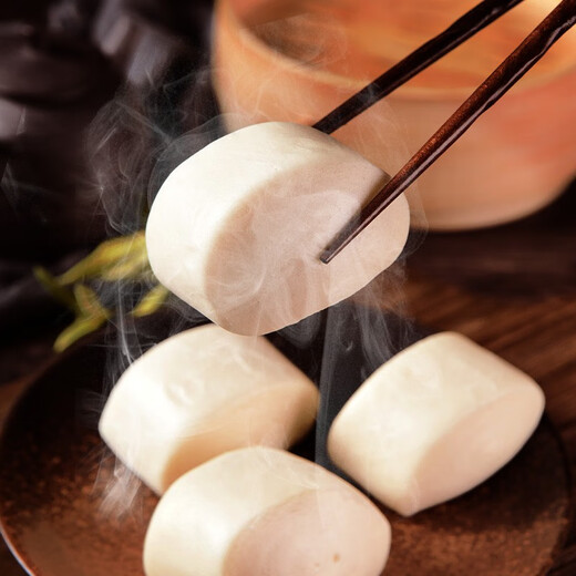 Cuchillo de leche yuankou cortados con bollos al vapor, desayuno aroma lechoso pequeños bollos al vapor, bocadillos frescos de desayuno, comida de aroma de aroma a la leche de agua fría rápida