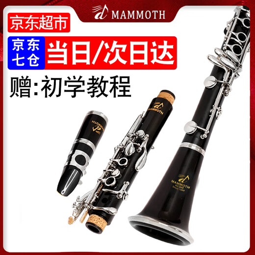 猛犸象急速送达降B调单簧管黑管17键硬质胶木管体儿童成人初学演奏乐器 ICL-600