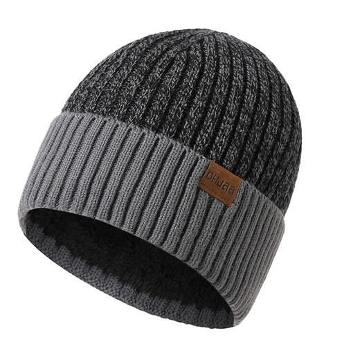 Yufan Winter Ship Hat Шляпа мужская двойная утолщенная шерстяная шерстяная шапка Универсальная вязаная шляпа Мужчины и женщины универсальная модная зимняя шляпа Взрослый плюс бархатный утолщенный теплый уш