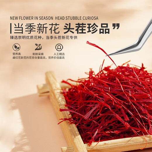 Zhenpin Island ZHENPDO 2025 New Flower Authentic Shanghai Chongming Safran Spezial-Safran-Geschenkbox Safran-Tonic Exclusive Grade 1g*1 Dose