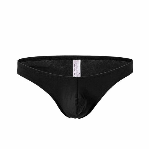 Roselex vertrauliche Lieferung Herren Unterwäsche Baumwolle komfortable Taille sexy tanges atmungsaktive Unterwäsche Unterwäsche Bulge -Taschen Schwarz M.