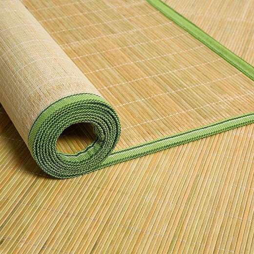 Autumn silk summer single-person green cool mat dormitory mat original color bamboo mat width 85 cm * length 180 cm QZB24