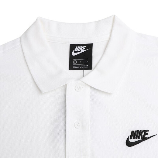耐克（NIKE）短袖男装夏新款运动服翻领POLO衫针织透气运动T恤FN3897-010 CJ4457-100/白色纯棉 XL