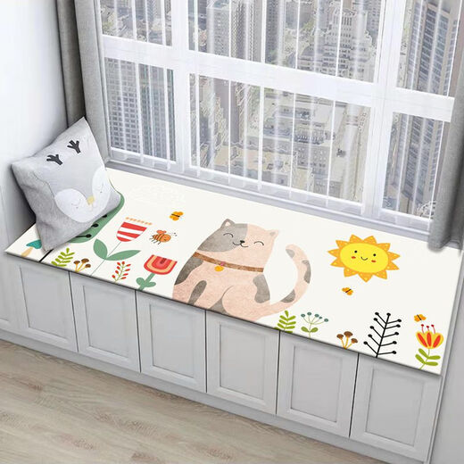 Feather pocket is suitable for all seasons, ins style bay window mat, balcony mat, tatami mat, bedroom floor mat, cute bedside blanket, can be cut and customized. Live image. 80X160 cm, suitable for all seasons, can be cut.