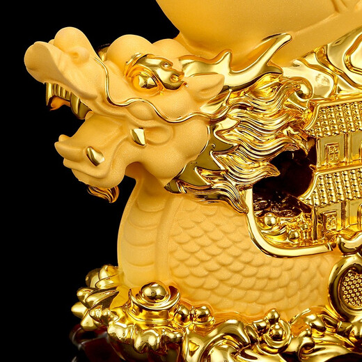Ji Shanyuan Sailing Ornements Dragon Boat Home Living Room Office Company Housemanding Decoration Opening Craft Gift Small Trumpet (Sand Golden)