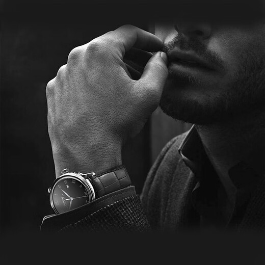 Lobinni Herrenwache Vollautomatisch mechanische Herren -Uhrengeschäft Einfacher Gürtel Waterdes Schweizer Stil Watch 12033 [Qualitätsauswahl] Silberschale Schwarzstahlgürtel