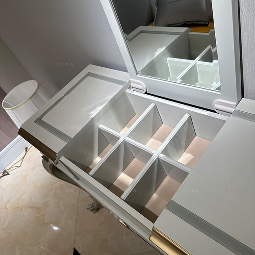 Lafite Mulsanne Tiffany Blue Dressing Table French High-end Villa Master Bedroom Dressing Table European Neoclassical Flip Storage Dressing Table Dressing Stool 1150*490*805